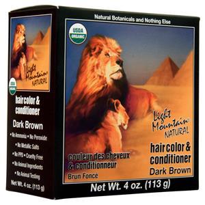 Lotus Brands Light Mountain Natural Hair Color & Conditioner Dark Brown 4 oz