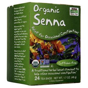 Now Organic Senna Tea - Relief for Occasional Constipation  24 pckts