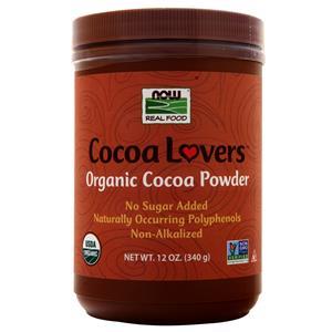 Now Cocoa Lovers Organic Cocoa Powder  12 oz