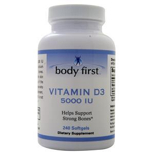Body First Vitamin D3 (5000IU)  240 sgels