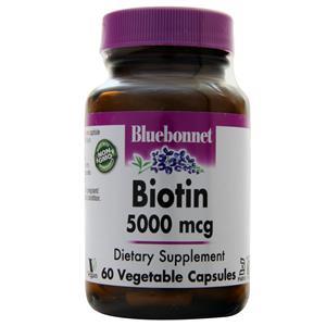Bluebonnet Biotin (5000mcg)  60 vcaps