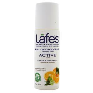 Lafe's Natural Bodycare Roll On Deodorant - Active Citrus & Bergamot 3 fl.oz