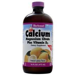 Bluebonnet Liquid Calcium Magnesium Citrate Plus Vitamin D3 Natural Lemon 16 fl.oz