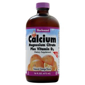 Bluebonnet Liquid Calcium Magnesium Citrate Plus Vitamin D3 Natural Orange 16 fl.oz