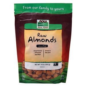 Now Raw Almonds - Unsalted  1 lbs