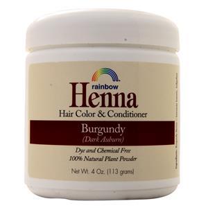 Rainbow Research Henna Hair Color & Conditioner Burgundy (Dark Auburn) 4 oz