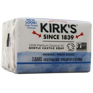 Kirk's Natural Gentle Castile Soap Original Fresh Scent 3 pack