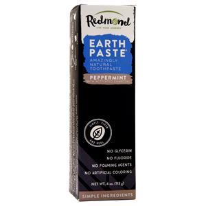 Redmond Life Earth Paste - Amazingly Natural Toothpaste Peppermint with Activated Charcoal 4 oz