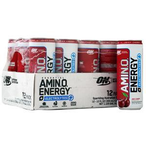 Optimum Nutrition Essential AMIN.O. Energy + Electrolytes RTD Juicy Cherry 12 cans