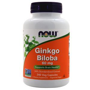 Now Ginkgo Biloba (60mg)  240 vcaps