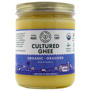Pure Indian Foods Cultured Ghee - Organic (Grassfed)  14 oz