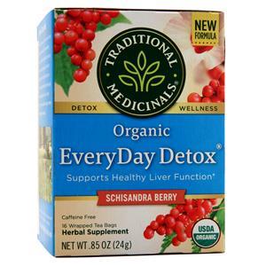 Traditional Medicinals Organic EveryDay Detox Tea Schisandra Berry 16 pckts