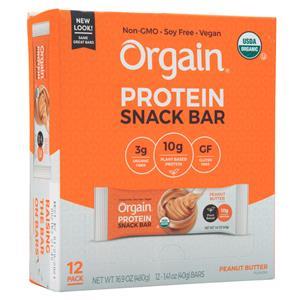 Orgain Protein Snack Bar Peanut Butter 12 bars