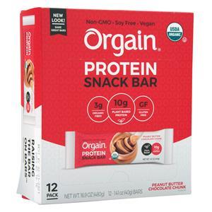 Orgain Protein Snack Bar Peanut Butter Chocolate Chunk 12 bars
