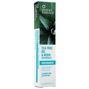 Desert Essence Tea Tree Oil & Neem Toothpaste Wintergreen 6.25 oz