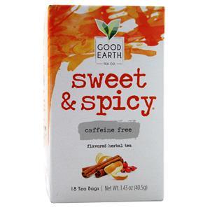 Good Earth Teas Sweet & Spicy Tea Caffeine Free 18 pckts