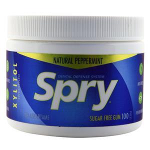 Xlear Spry Xylitol Gum (Sugar-Free) Natural Peppermint 100 count
