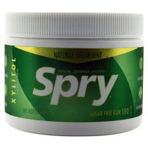 Xlear Spry Xylitol Gum (Sugar-Free) Natural Spearmint 100 count
