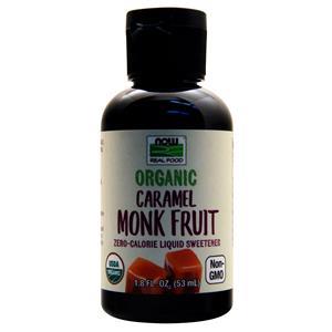 Now Organic Monk Fruit - Zero Calorie Liquid Sweetener Caramel 1.8 fl.oz