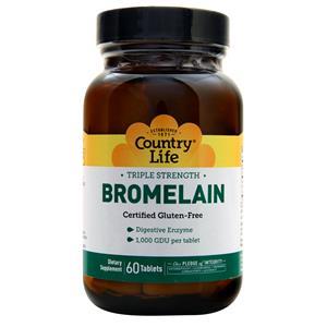 Country Life Bromelain (500mg)  60 tabs