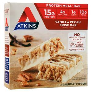 Atkins Protein Meal Bar Vanilla Pecan Crisp 5 bars