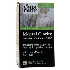 Gaia Herbs Mental Clarity Mushrooms & Herbs  60 vcaps