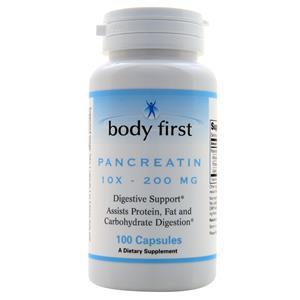 Body First Pancreatin 10X (200mg)  100 caps