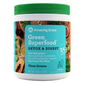 Amazing Grass Green Superfood Drink Powder Detox & Digest 7.4 oz