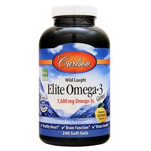 Carlson Elite Omega-3 Gems - Wild Caught Natural Lemon 240 sgels