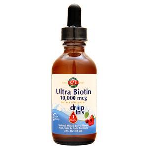 KAL Ultra Biotin (10,000mcg) Drop-Ins Natural Mixed Berry 2 fl.oz