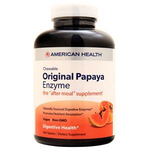 American Health Chewable Original Papaya Enzyme  600 tabs