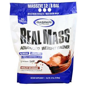 Gaspari Nutrition Real Mass Advanced Weight Gainer Chocolate Milkshake 12 lbs