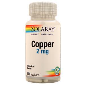Solaray Copper (2mg)  100 vcaps