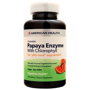 American Health Chewable Papaya Enzyme with Chlorophyll  250 tabs