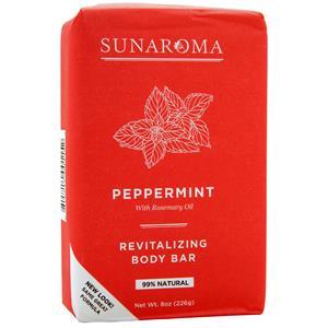 Sunaroma Body Bar Peppermint - Revitalizing 8 oz