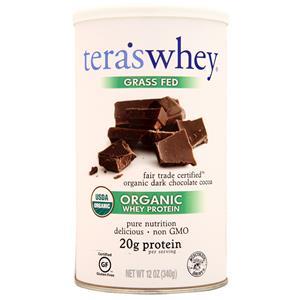 Tera's Whey Grass Fed Organic Whey Protein Dark Chocolate Cocoa 12 oz
