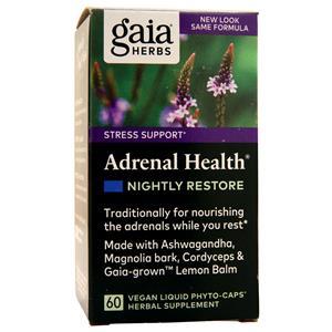 Gaia Herbs Adrenal Health - Nightly Restore  60 vcaps