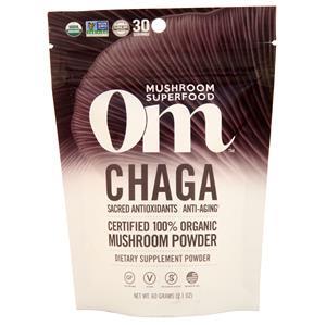 OM Mushroom Superfood Chaga Mushroom Powder - Certified 100% Organic  60 grams