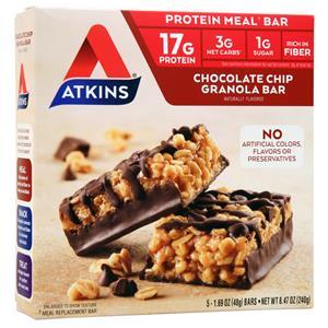 Atkins Protein Meal Bar Chocolate Chip Granola 5 bars