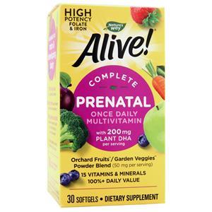 Nature's Way Alive! Prenatal Multi-Vitamin with Plant DHA Strawberry 30 sgels
