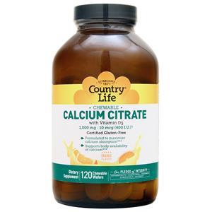 Country Life Chewable Calcium Citrate Orange 120 wafrs