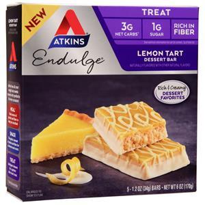 Atkins Endulge Bar Lemon Tart Dessert 5 bars