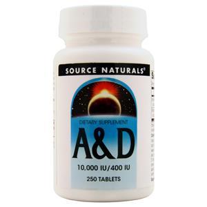 Source Naturals A & D (10000IU/400IU)  250 tabs