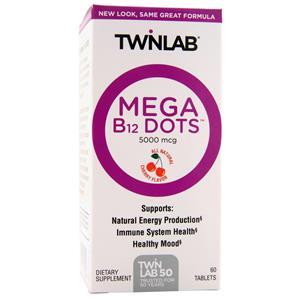 TwinLab Mega B-12 Dots (5000mcg) Cherry 60 tabs