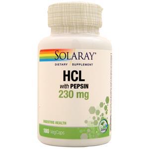 Solaray HCL with Pepsin  180 vcaps