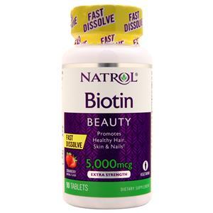 Natrol Biotin (5,000mcg) - Fast Dissolve Strawberry 90 tabs