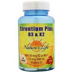Nature's Life Strontium Plus D3 & K2  60 tabs