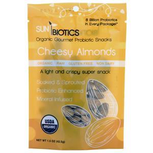 Windy City Organics SunBiotics - Organic Gourmet Probiotic Snacks Cheesy Almonds 1.5 oz