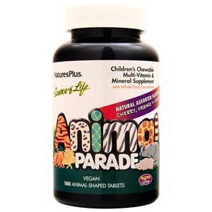 Nature's Plus Animal Parade Children's Chewable Multi-Vitamin Assorted Flavors 180 tabs