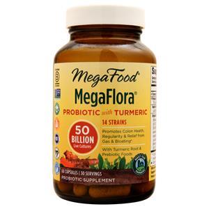 Megafood MegaFlora Probiotic with Turmeric 50 Billion  60 caps